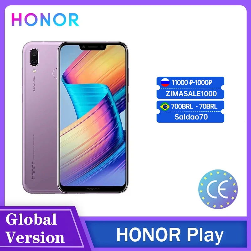11000 ₽-1000₽：【ZIMASALE1000】Смартфон Honor play 4 + 64 ГБ NFC Kirin 970 Android 8 1 6 3 дюйма 2340x1080 16 МП сканер