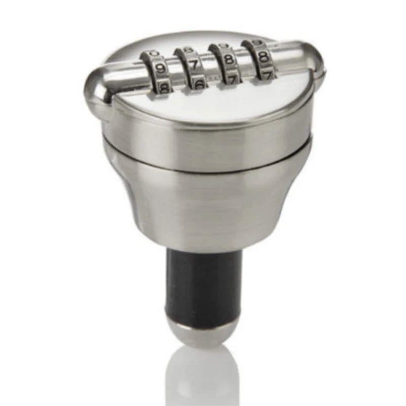 

BMBY-4 Digits Password Lock Zinc Alloy Wine Bottle Combination Safe Lock Wine Stopper Lock Vacuum Plug Preservation Liquor Red W