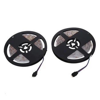 

New Waterproof 2x5M 10M 3528 SMD 600 LED RGB Light Lamp Flexible Strip Ribbon +44 Key Colours IR Controller. For Gardens, Homes,