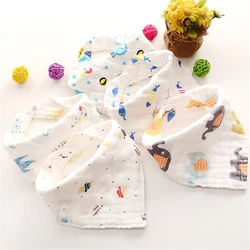 1pcs Six Layer Gauze Baby Triangle Towel Newborn Saliva Towel Thickened Baby Snap Bib Bibs for Children Stuff Feeding Burp Cloth