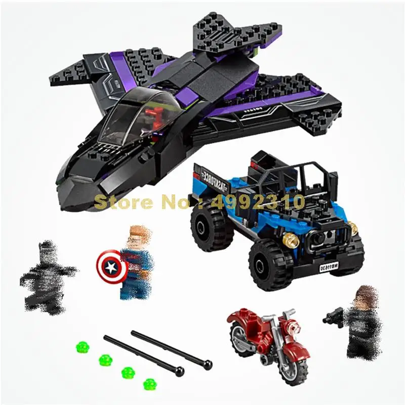 

7122 287pcs super heroes pursuit building block 3 figures 76047 Bricks Toy