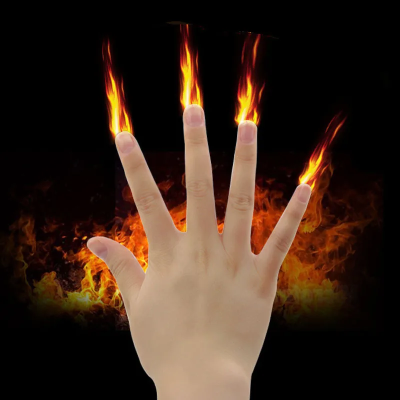 

1 Set Finger Fire Magic Tricks Stage Magic Prop Professional Magician Gimmick Illusion Magic Tool