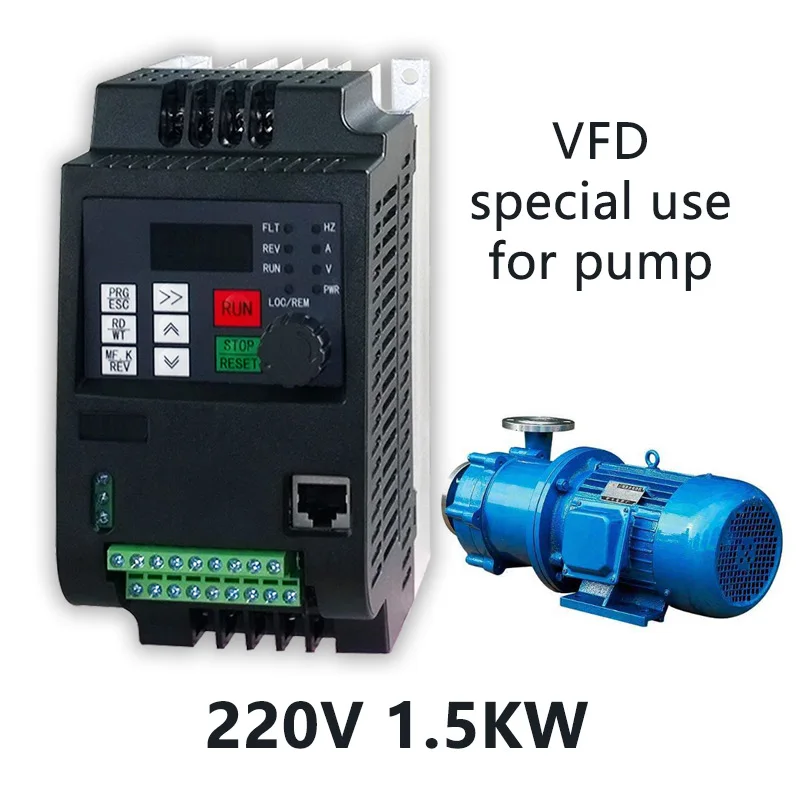 Pump type1.5kw220v Вентилятор водяного насоса преобразователь частоты 220V0. 75kw-7.5kw эффективное шумоподавление плавным регулированием скорости вентилятора - Цвет: Pump type1.5kw220v