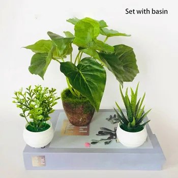 

Simulation green plant pot simulation succulent small bonsai simulation green dill potted fake flower potted small ornaments