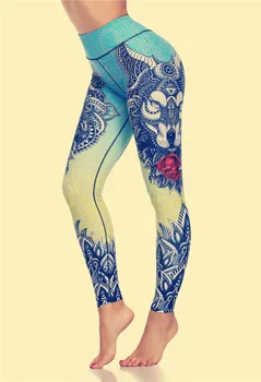 

Original Wolf Print Leggings Women Yoga Pants Gym Leggings Fitness Sports Wear Elastic Tight Yoga Leggings