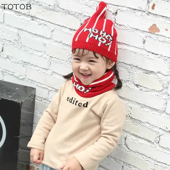 

Winter fashion wild scarf new 2019 men and women baby children imitation cashmere bib cute warm letter hat set winter scarf