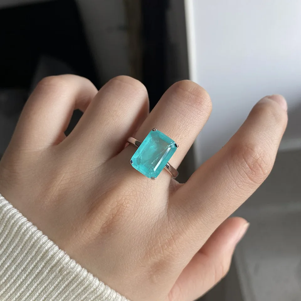 S925純銀】ラボグロウン・エメラルド リング／クラシックエレガンス