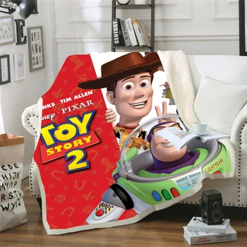 

Cartoon Blanket Toy Story 3D Printed Blanket Couch Quilt Cover Travel Bedding Plush Throw Fleece Blanket Bedspread