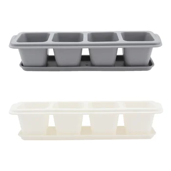 

2PCS Succulent Flower Pots Plastic Flowerpots Simple Flowerpot Crafts Succulent Plant Planter for Yard Store Dorm Home