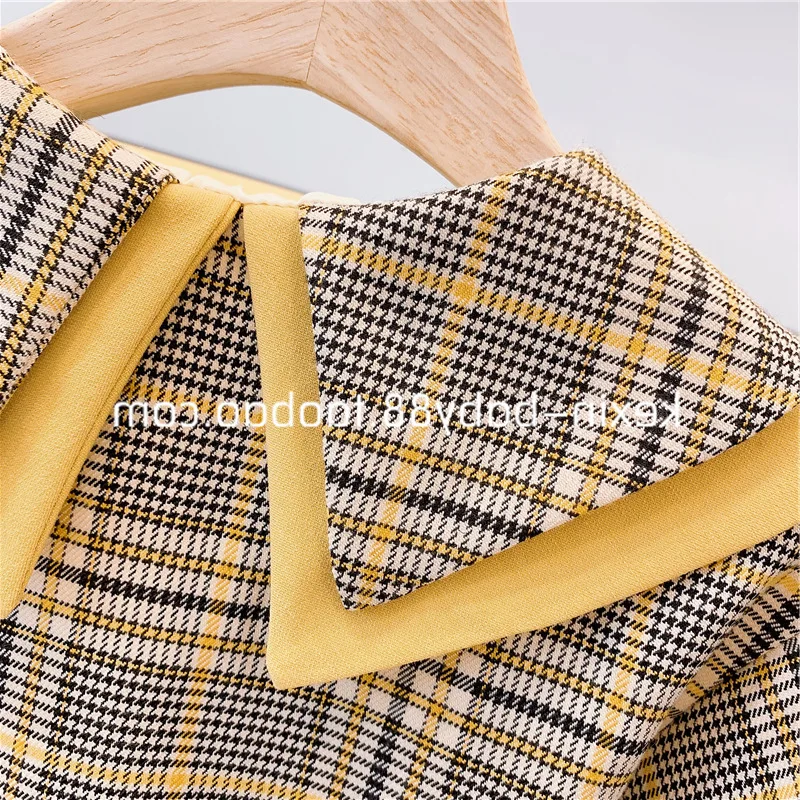 Cena Mihkalev girl party dress z długim rękawem ubrania dla dzieci dla dziewczynek jesienne sukienki księżniczki wzór dzieci plaid tutu dress costume