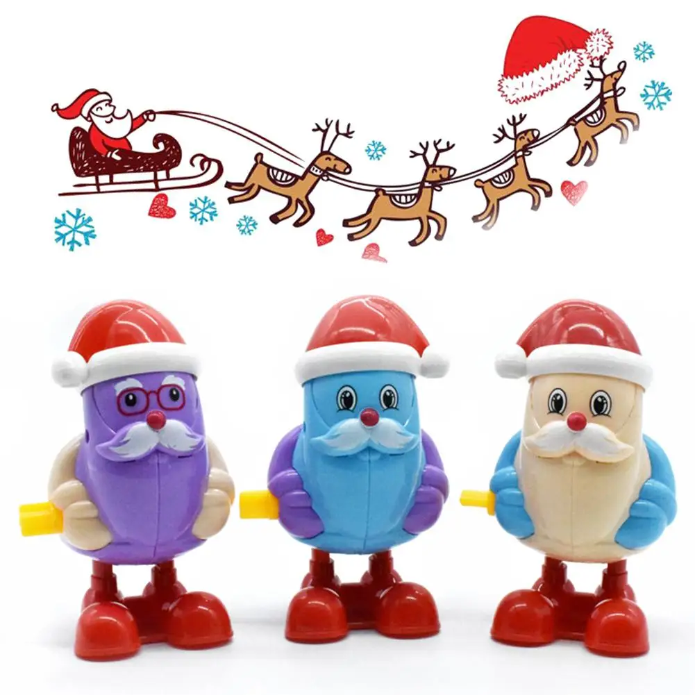 Children's Educational Toys Winding Up Clockwork Santa Claus Brain Exercising Early Education Toys For Children Gift