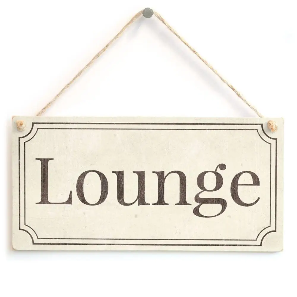 Meijiafei Lounge-винтажный стиль, дверная табличка, знак 1" X 5"