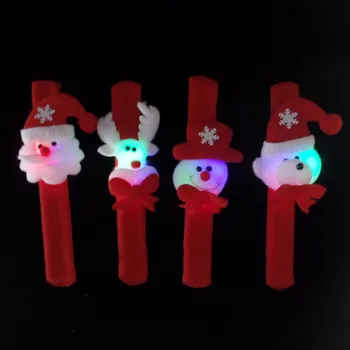 

Christmas Xmas Glowing Band LED Slap Wristband Light Up Bracelet Party Event Festival Children Kids Gift Supply New Year Navidad