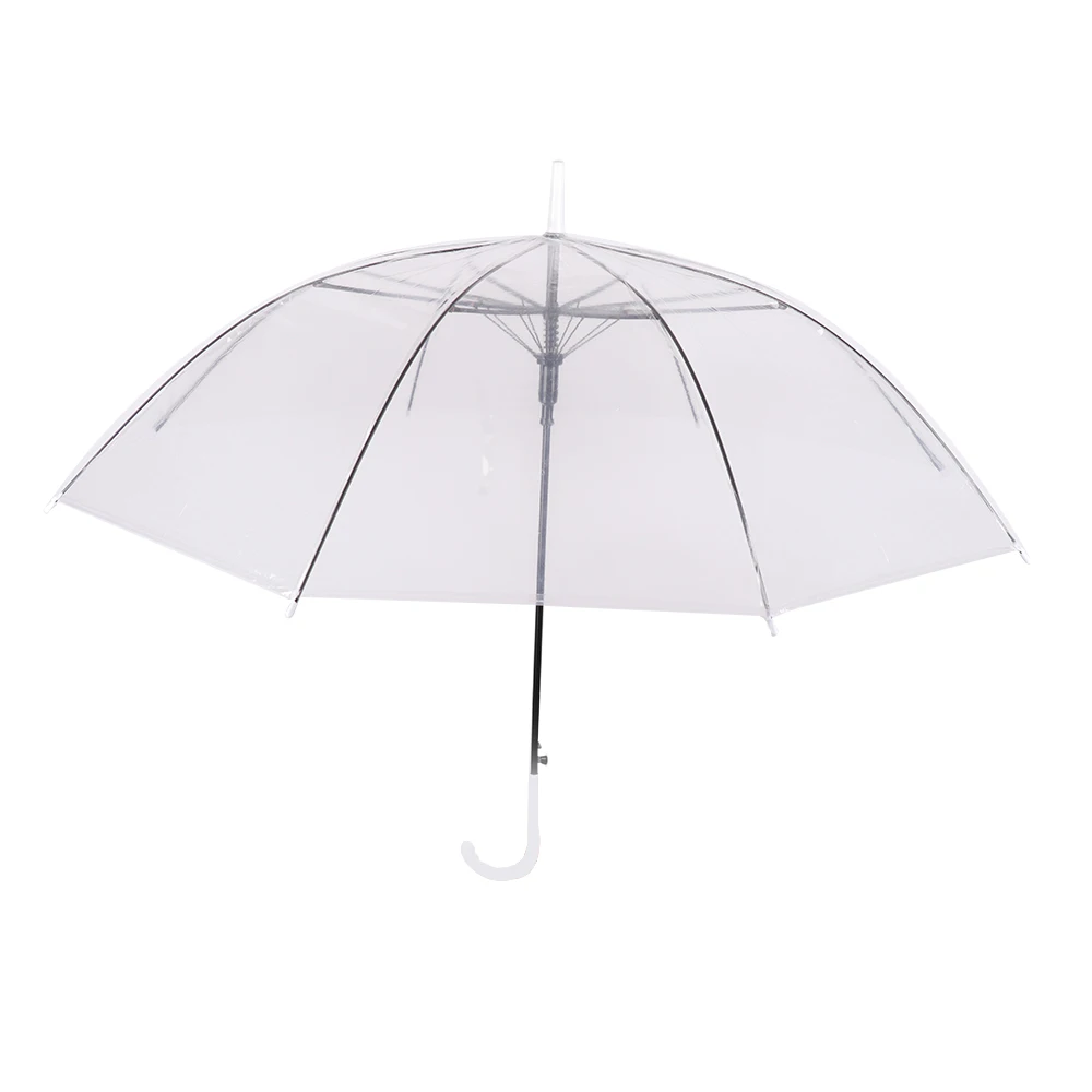 Прозрачный зонт с длинной ручкой пластиковый Зонт EVA в виде прозрачной клетки