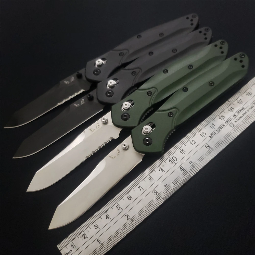 

Gryan Store BM Model Folding Knives 9Cr18 Blade Alumnium Handle Outdoor Tactical Camping Survival Pocket Knife Utility EDC Tools