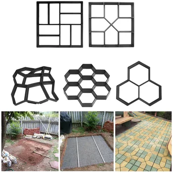 

Garden Walk Pavement Mold DIY Manually Paving Cement Brick Concrete Molds DIY Plastic Path Maker Mold Garden Stone Road Mold