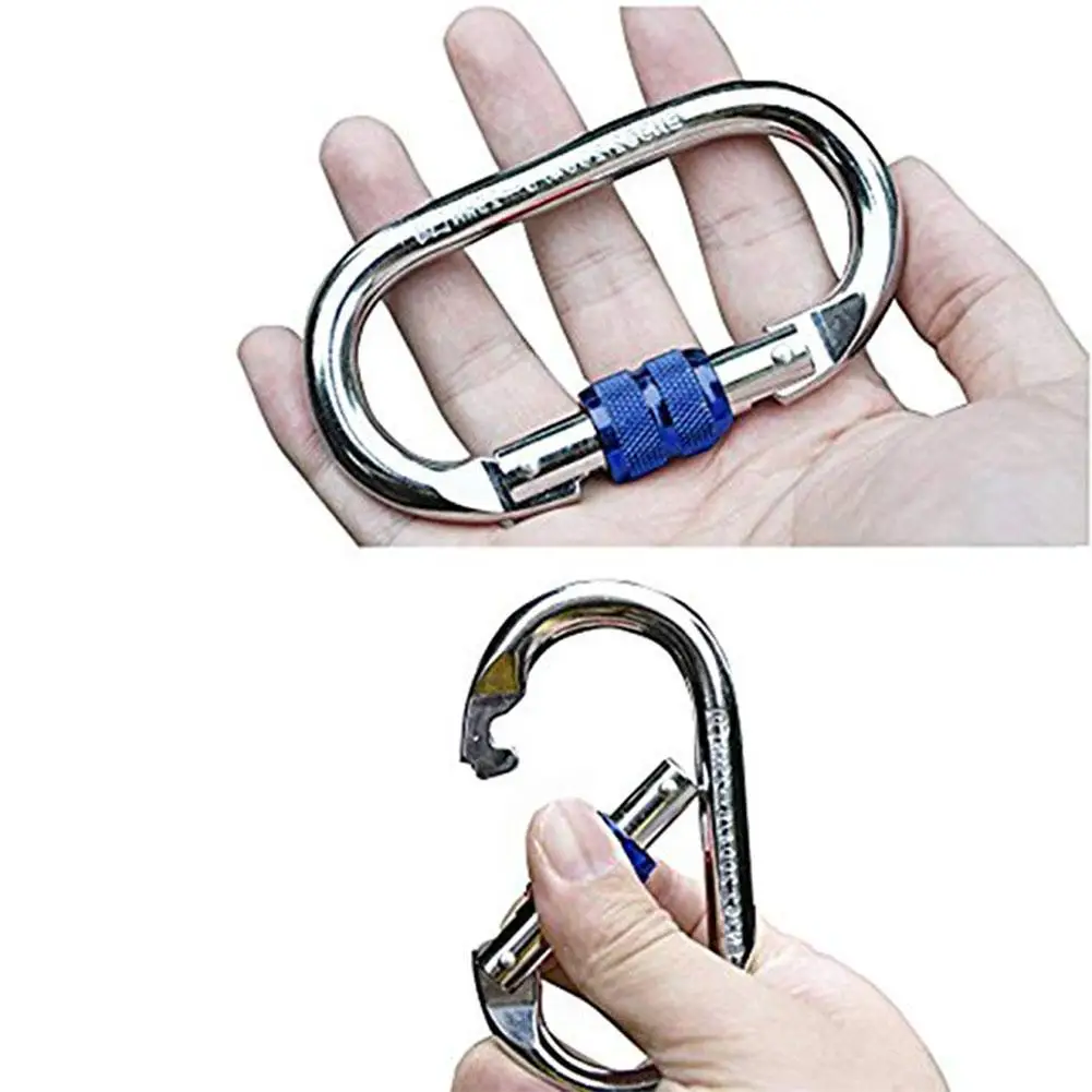 MeterMall High Strength Dual Pulley Zip Line Trolley 30KN with Climbing Mountaineering Buckle Carabiner