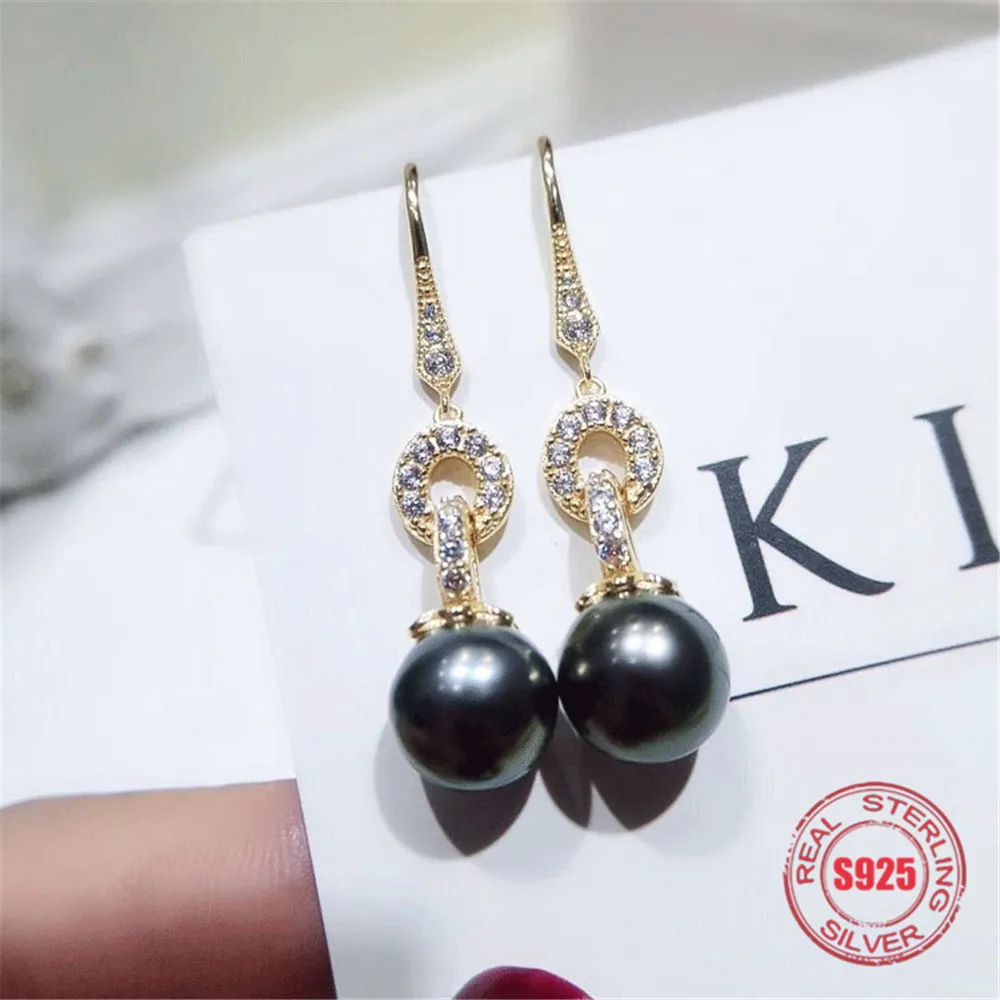 

Classic Style Stud Earrings Pearl Fittings DIY Handmade Craft S925 Sterling Silver Accessory Earrings Findings