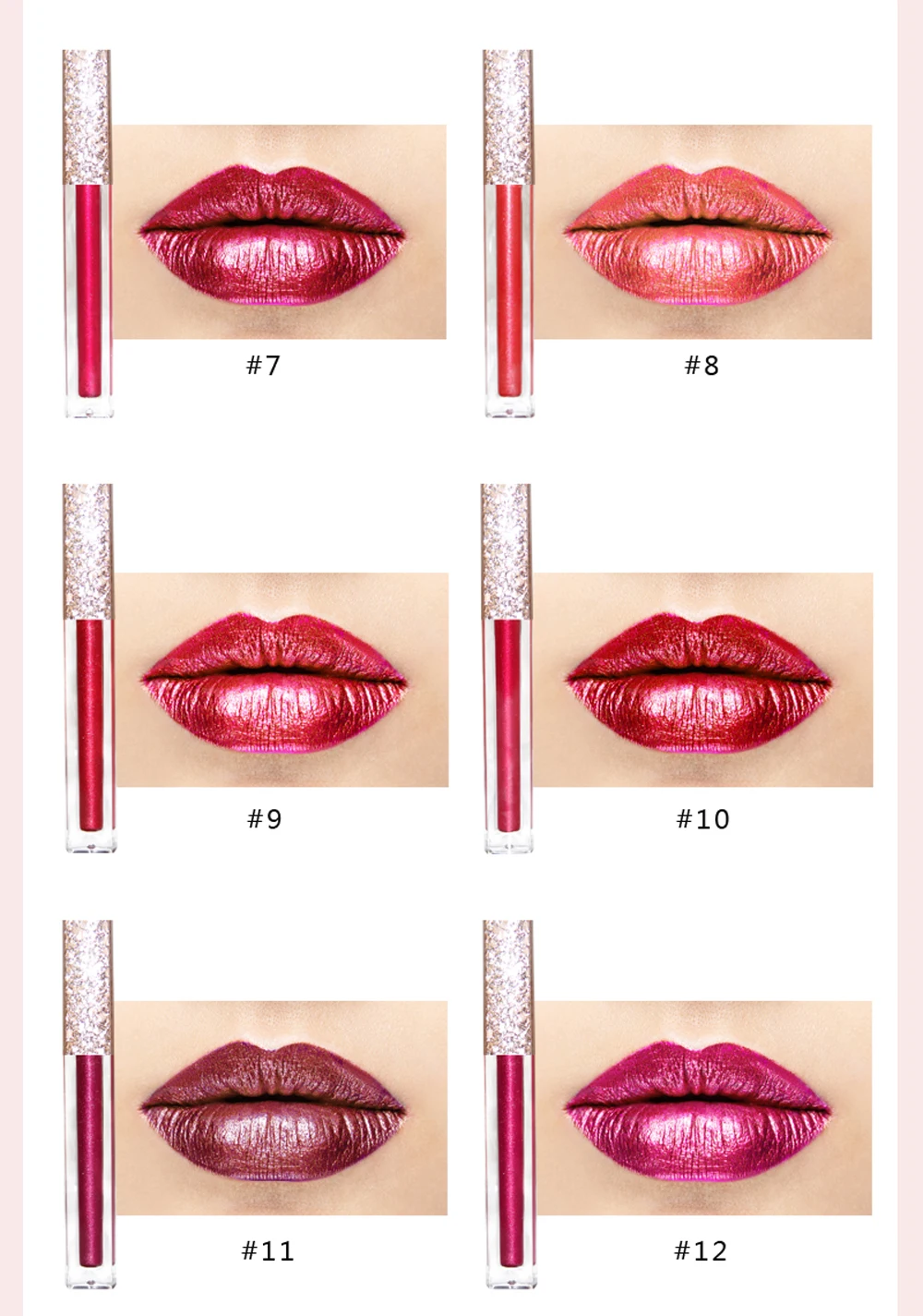 natural metallic lip gloss private label lipgloss popular waterproof liquid lipstick tubes bulk makeup custom logo no brand