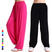 Женские штаны для йоги, женские спортивные штаны, Леггинсы для йоги, шаровары для танцев, йоги, тайчи, штаны, Модальные женские брюки