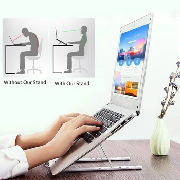

Laptop Holder for MacBook Pro Notebook Foldable Aluminium Alloy Laptop Stand Bracket Laptop Holder for PC Notebook Foldable
