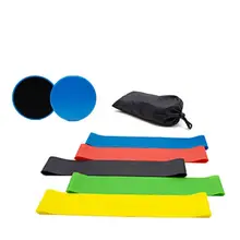 5 эспандеров с двойной фитнес скользящие планеры тренировки диски для йоги Y1QE