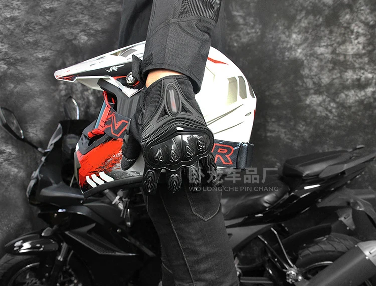 Полный палец перчатки сенсорный экран moto rcycle гоночные перчатки защитные шестерни moto cross guantes de moto cicleta Luva