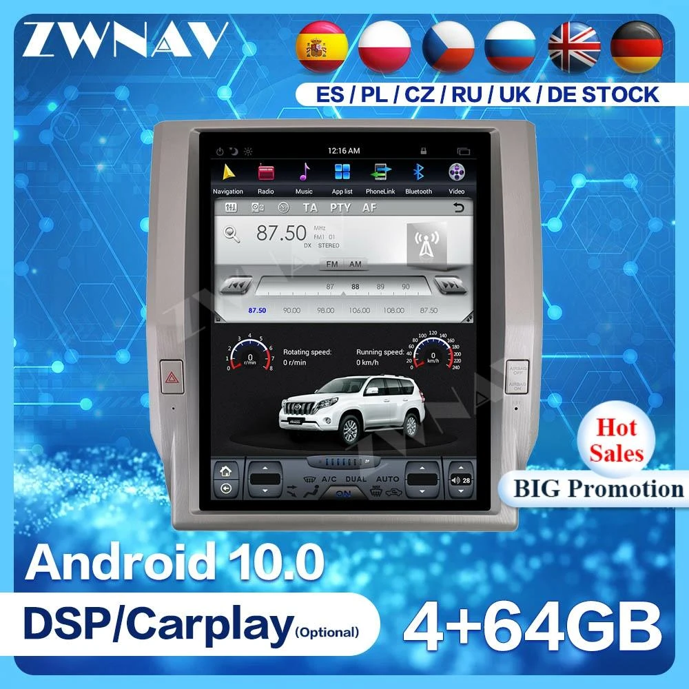 $US $705.64 Tesla Screen Carplay Android For Toyota Tundra 2014 2015 2016 2017 2018 Audio Radio Receiver Multimedia Player Stereo Head Unit