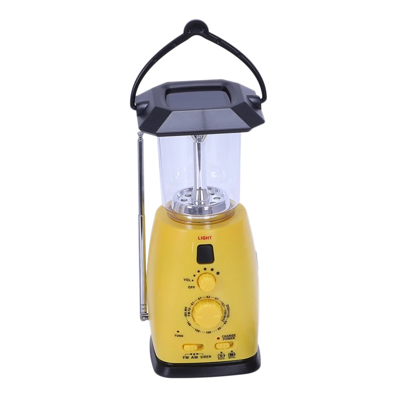 

Multifunction Camping Lights Outdoor Emergency Hand Cranked Solar Radio Camping Lights Emergency Mobile Phone Charging Alarm