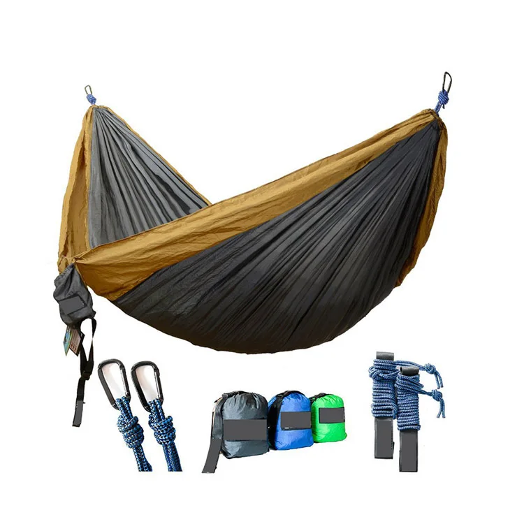 

Outdoor Camping Parachute Cloth Mixed Colors Hammock Ultra-Light Portable Nylon Taffeta Double Hammock