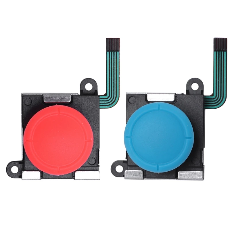 

2 Pcs 3D Analog Joystick Thumbsticks Sensor Replacements For Nintendo Switch Joy Con Controller (Red & Blue)