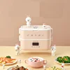220V 2 Layers Portable Electric Heating Rice Cooker Household Mini 1.5L Electric Multi Cooker Rice Cooker For Travel Office 1