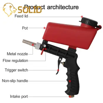

Sandblasting Machine Portable Home DIY Mini Blasting Device 90psi Adjustable Pneumatic Sandblasting Set