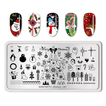 

Hot Selling Christmas Nail Plate Printing Template Fingernail Decoration Plate Printing Mold acrylic nail kit silicone plates