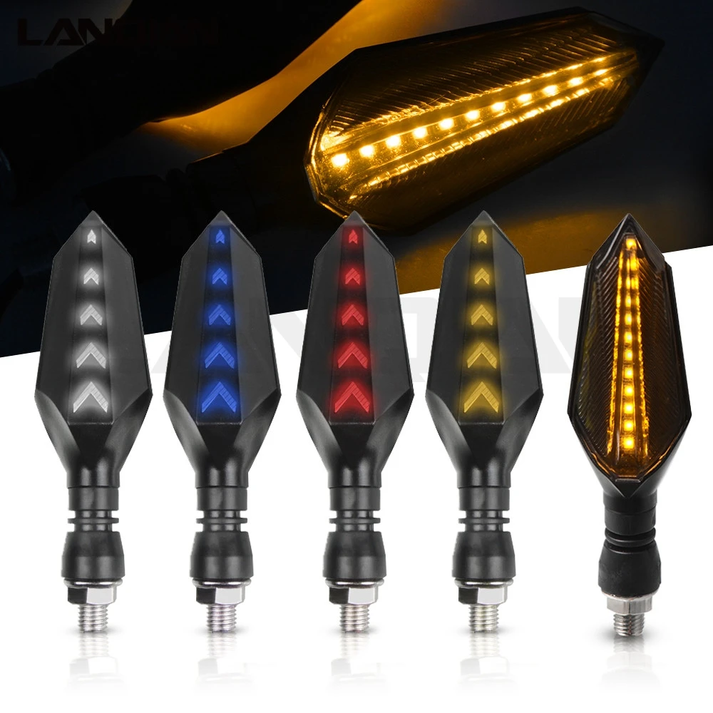 

Motorcycle Turn Signals Light Universal Flowing Water Blinker Flashers Indicators Taillight For Yamaha Kawasaki KTM Honda Suzuki