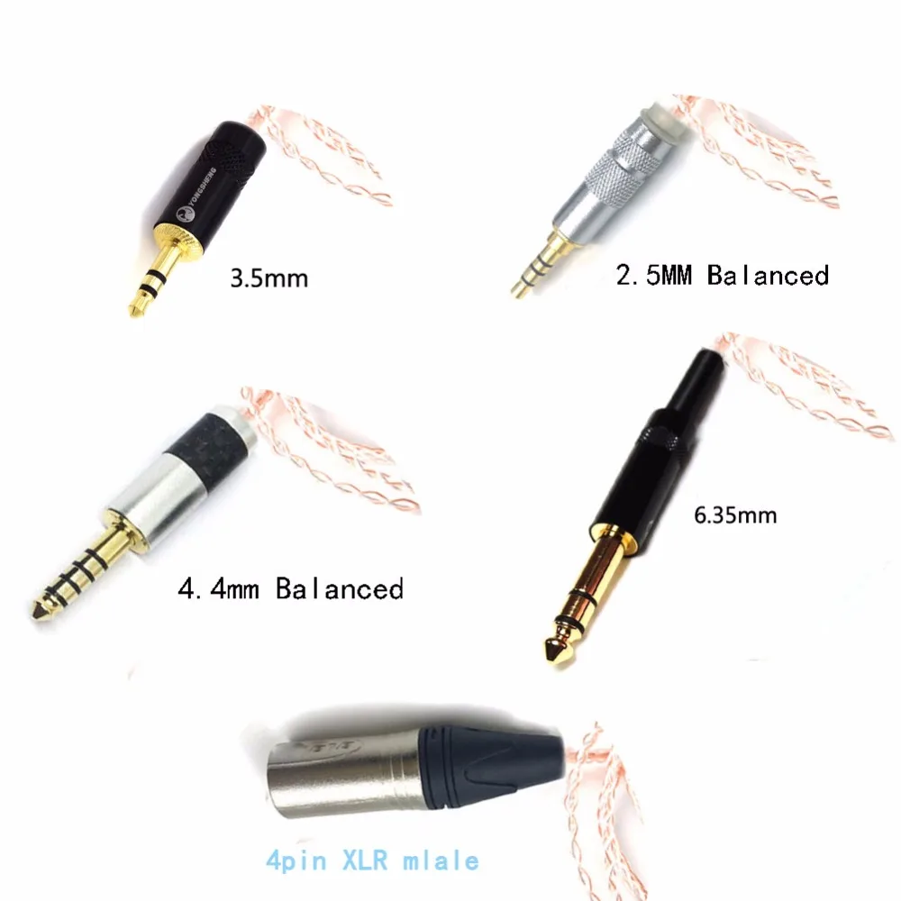 Thouliess Handmade 3 5 6 35 2 5 4 4mm 4pin XLR Balanced Replacement Audio Cable Cords for SRH1540 SRH1840 SRH1440 Headphones