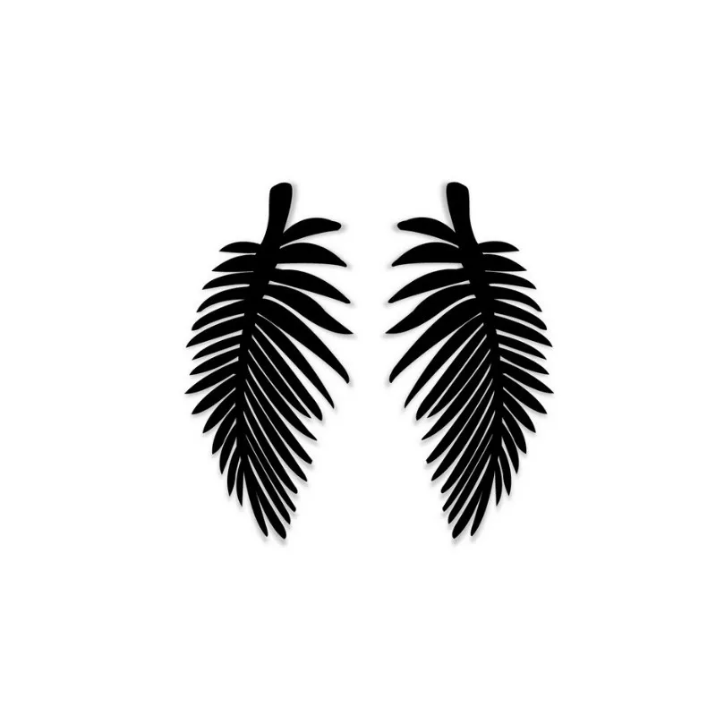 2020 New European Night Club Hot Fashion Black Acrylic Cool Earring Big Tree Leaf Leaves Long Stud Earrings for Women Jewelry | Украшения и