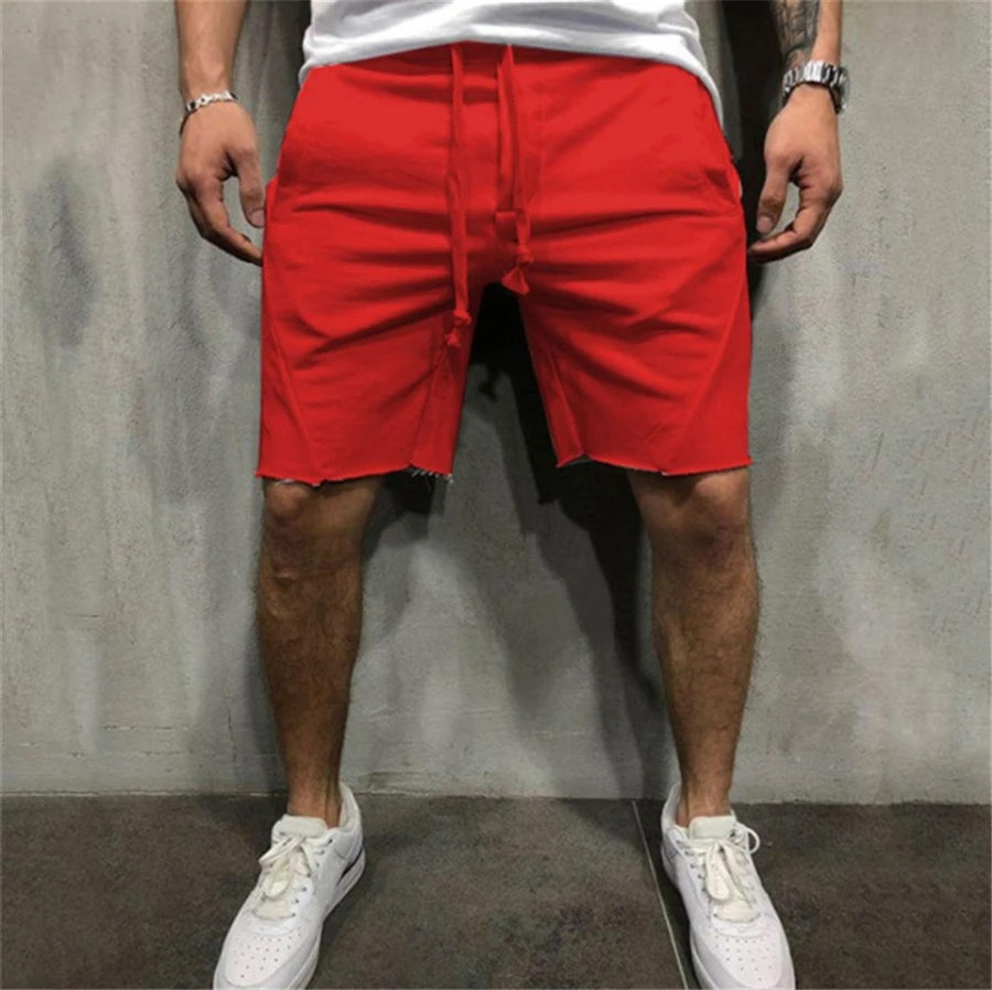 Men Cotton Shorts Men's loose Short Trousers Fitness Bodybuilding Jogger Mens Brand durable Sweatpants Fitness Workout Short best men's casual shorts