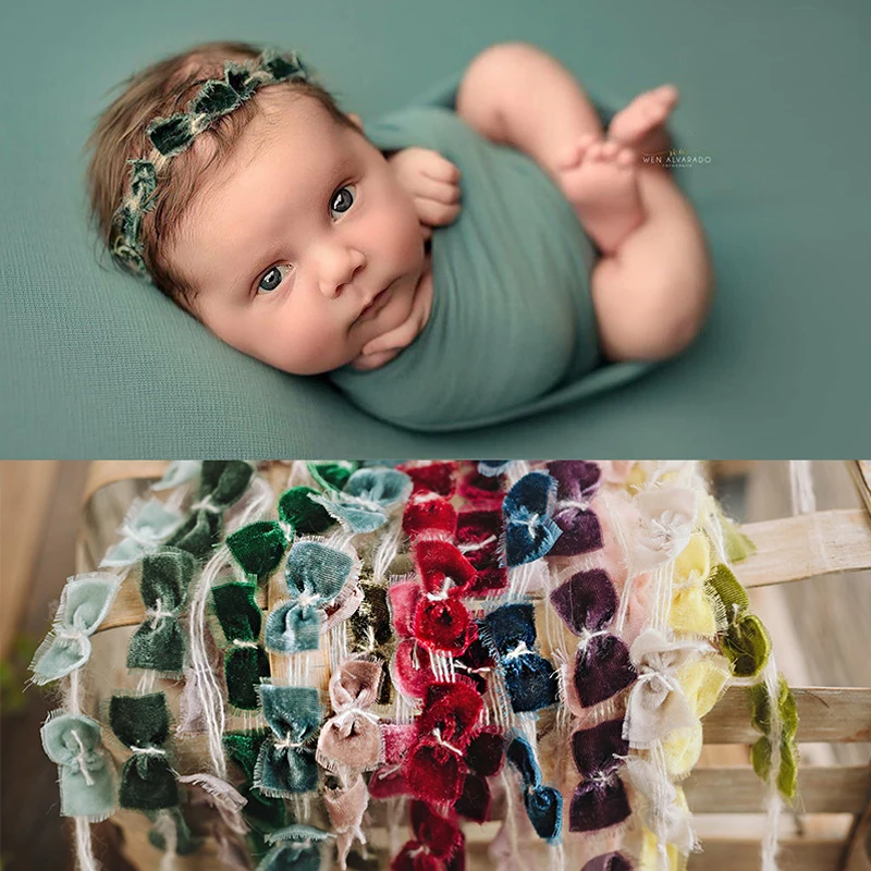 

15 Colors Hair Accessories for Newborn Photography Props Girl Gift Headbands Bows Elastic Bebe Flower Infant Headwear as Gifts