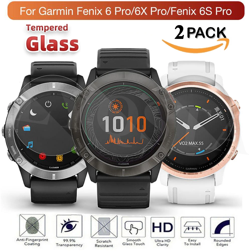 Защитное закаленное стекло 9H для смарт-часов Garmin Fenix 5 5s Plus 6S 6X 6 Pro 2 шт. | Наручные