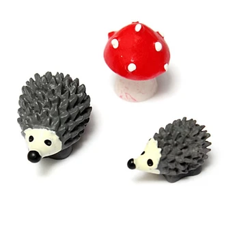 

3pcs Miniature Plant Pots Bonsai Craft Mini Landscape DIY Decor Hedgehog Mushroom