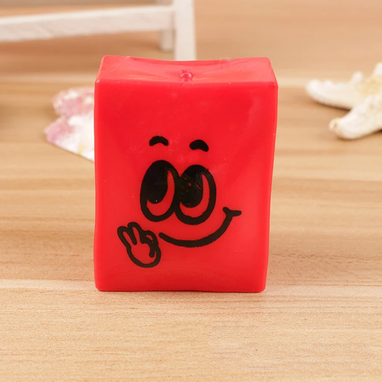 1 шт., сжимающая игрушка, красочное изображение тофу, медленно поднимающаяся игрушка для снятия стресса, мягкая липкая Милая забавная игрушка в подарок