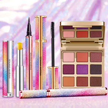 

eyeliner mascara lip balm bronzer eye shadow pallette maquillage kosmetyki do makijazu zestawy maquillaje kit kozmetik