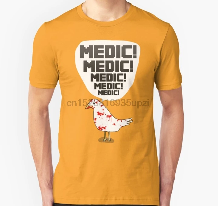 Men tshirt TF2 pigeon MEDIC! T Shirt 