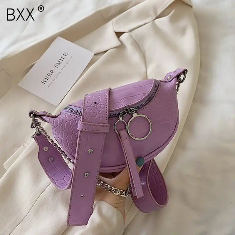 fanny pack with chain belt