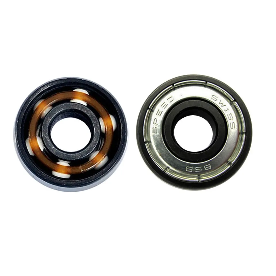 16pcs BSB White/Black Ceramic Bearings 608Z White Pottery Beads Zirconia 6 Ball Bearing Speed Slide Slalom Skates PJ21 | Спорт и