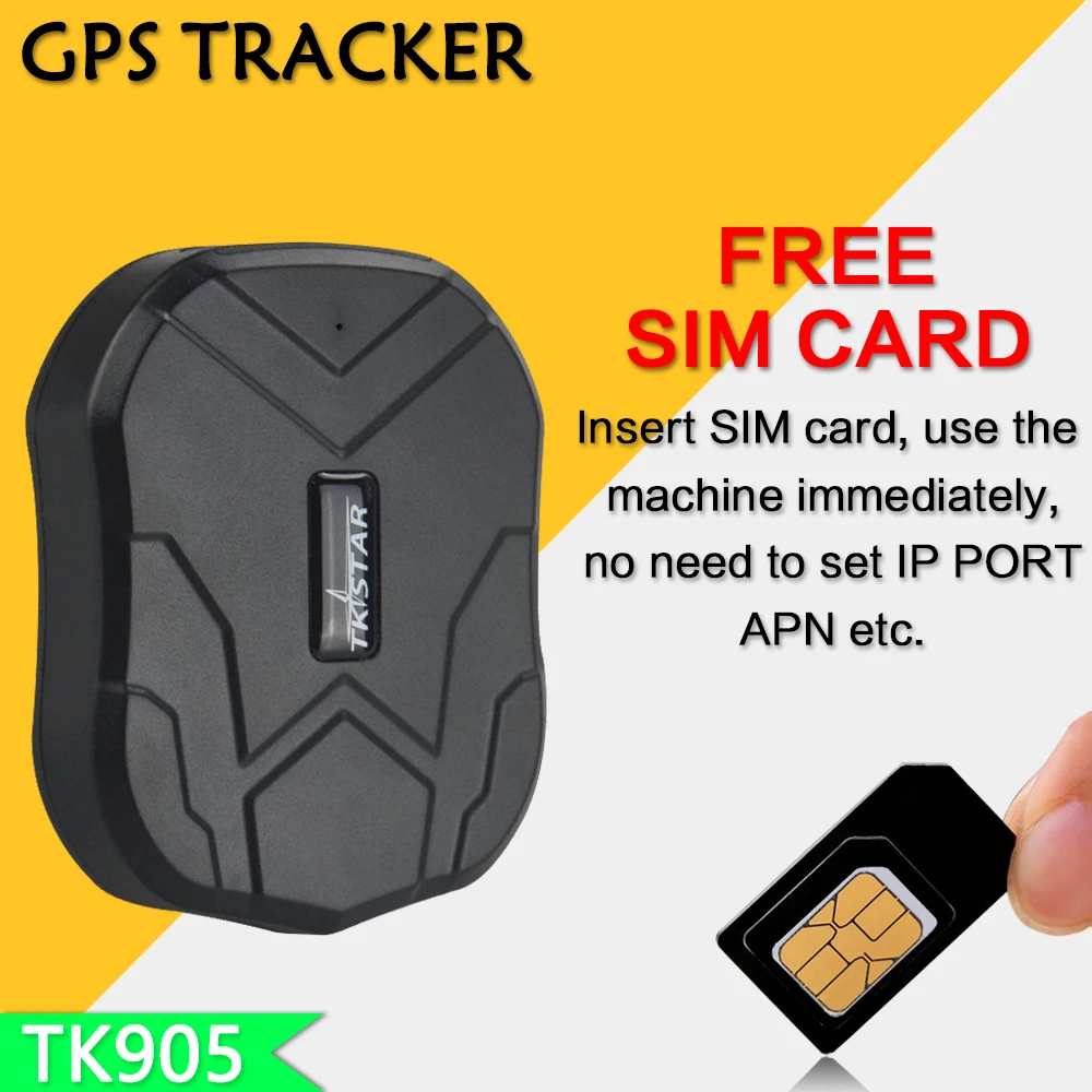 Автомобильный GPS трекер TK905 с 5000 мАч 90 дней в режиме ожидания 2G для автомобильного