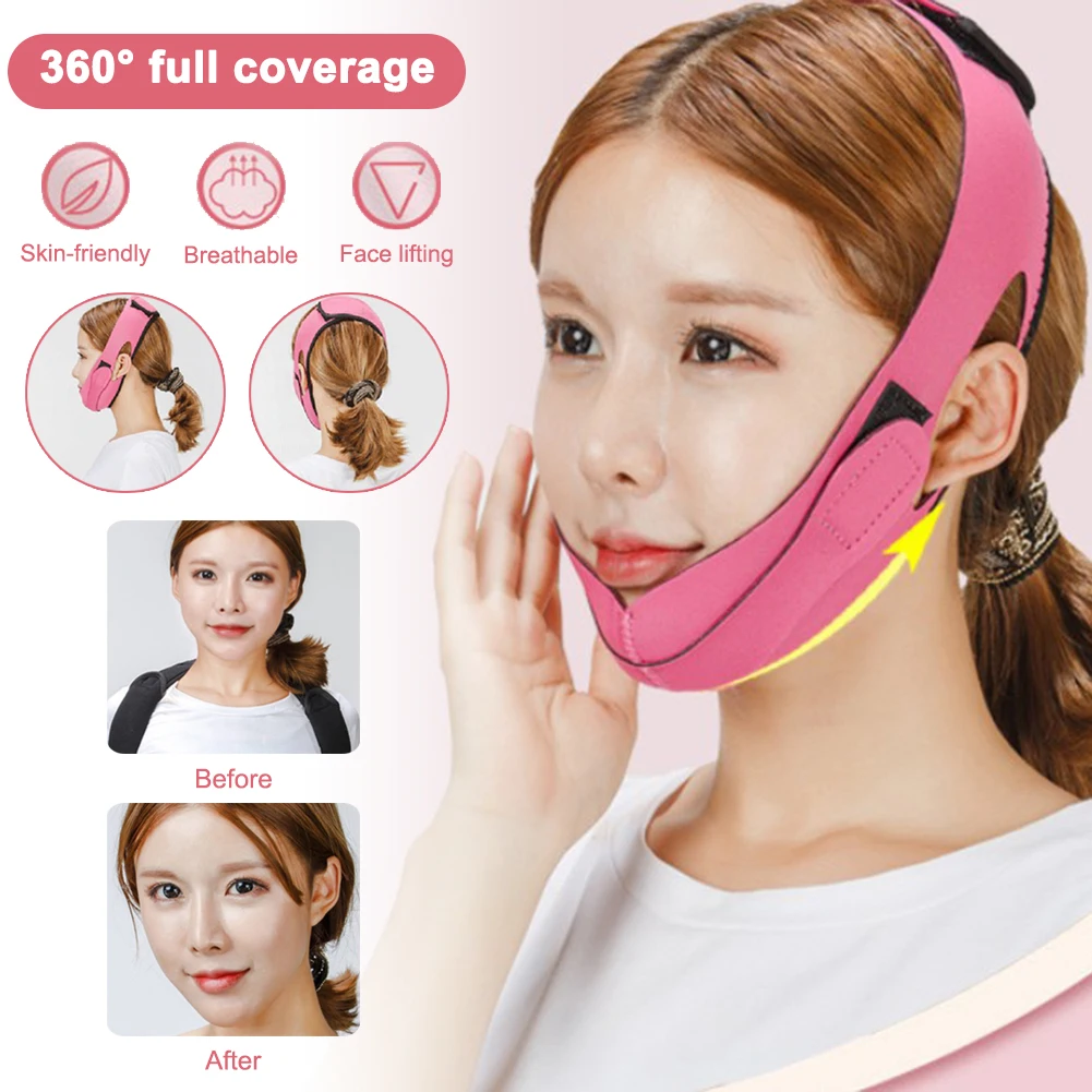 Подтяжка для подбородка лица щек маска похудения ультратонкий пояс ремешок