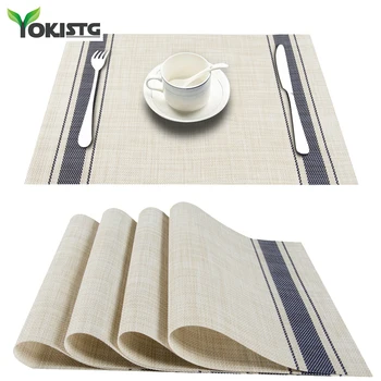 

YokiSTG PVC Cup Coaster Decorative Vinyl Placemats for Dining Linen Place Mat in Kitchen Environmental Plastic Accessories Pad