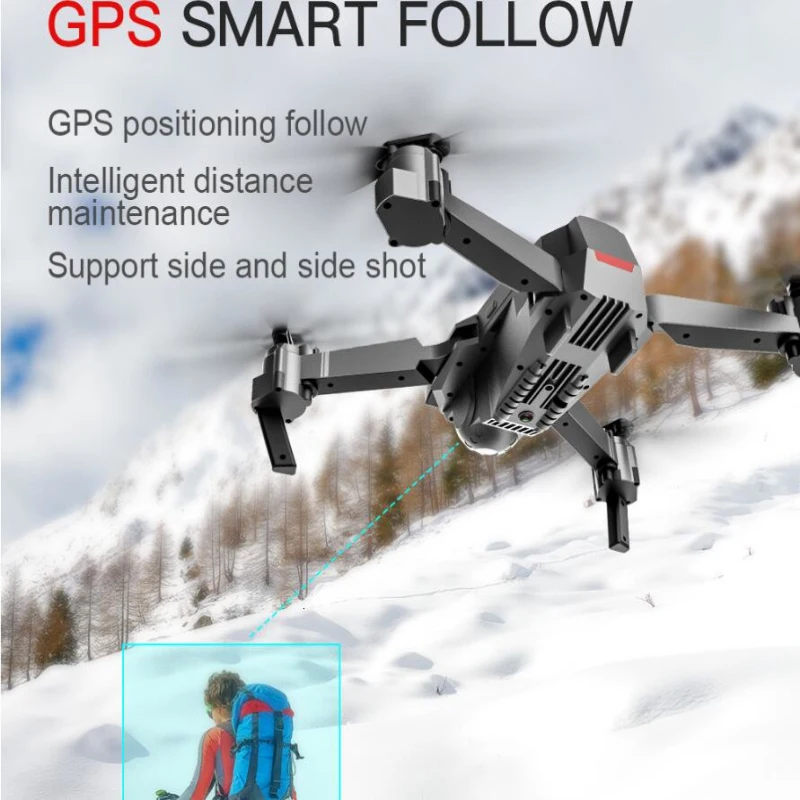 4K/1080P Anti-Shake Zoom Aerial Photography WiFI APP Control RC Drone 5G GPS Follow Me/Return Fixed point surround RC Helicopter